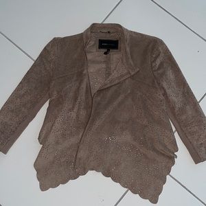 BCBG Maxazria light brown suede jacket. Size XS